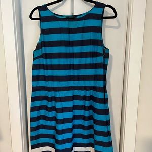 Navy, light blue and white stripe strapless dress from Tommy Hilfiger